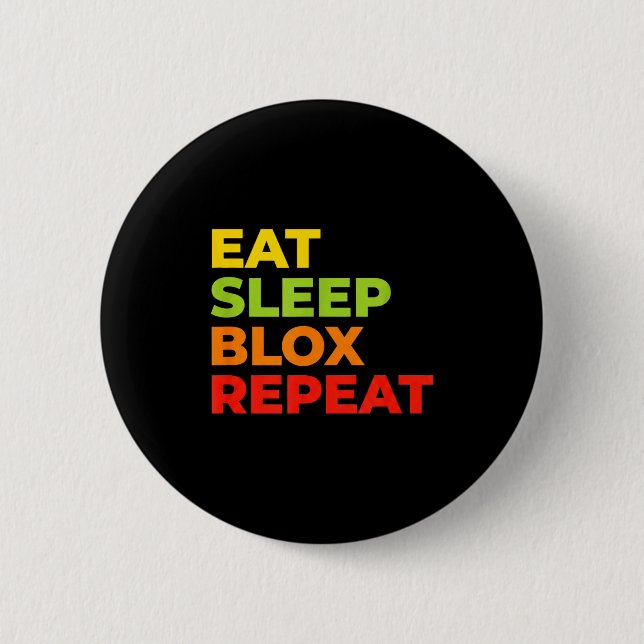 Child Eat Sleep Blox Repeat - Kids Gaming Slogan F Button (Vorderseite)