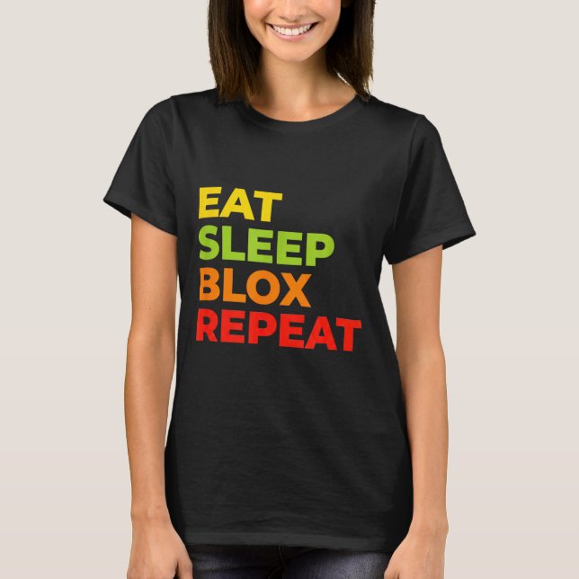 Child Eat Sleep Blox Repeat - Kids Gaming Slogan F T-Shirt (Vorderseite)