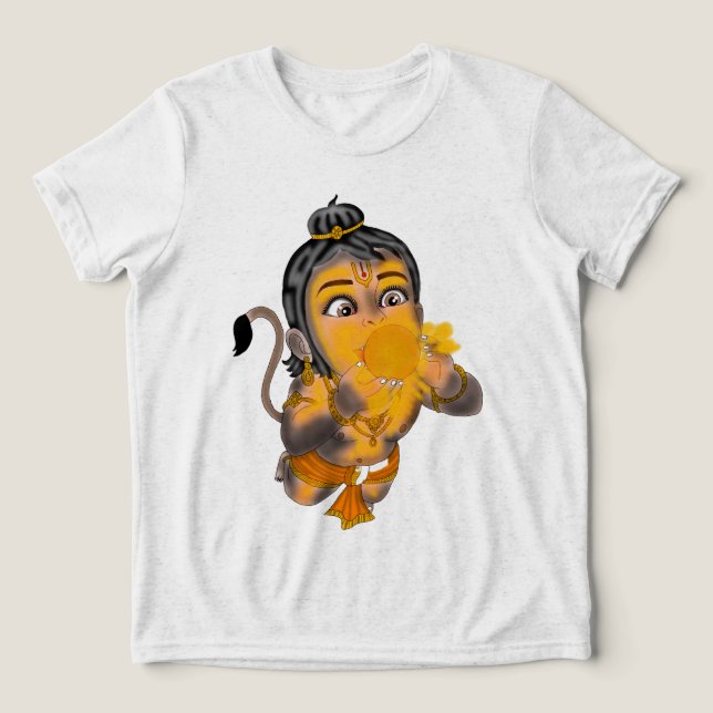 Child Hanuman T-Shirt Tri-Blend Shirt (Design Vorderseite)