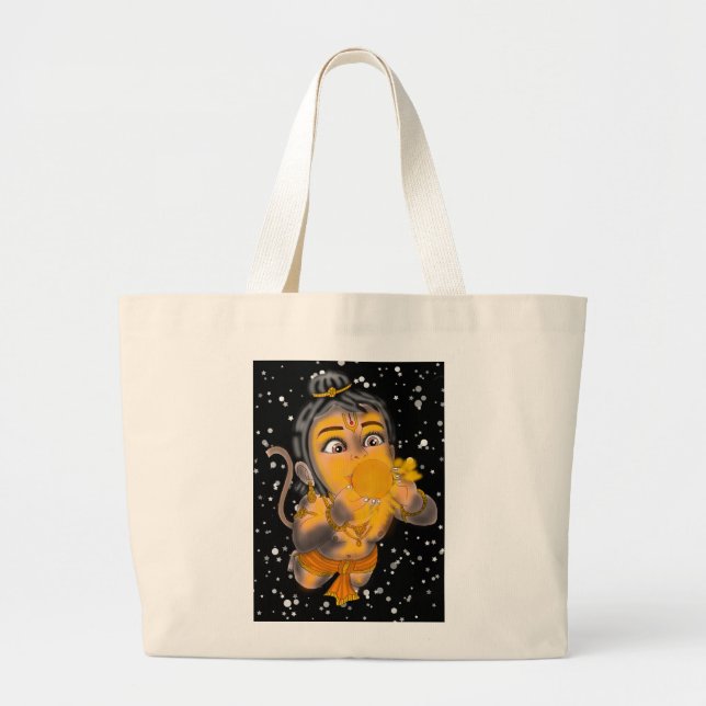 Child Hanuman Tote Bag Jumbo Stoffbeutel (Vorne)