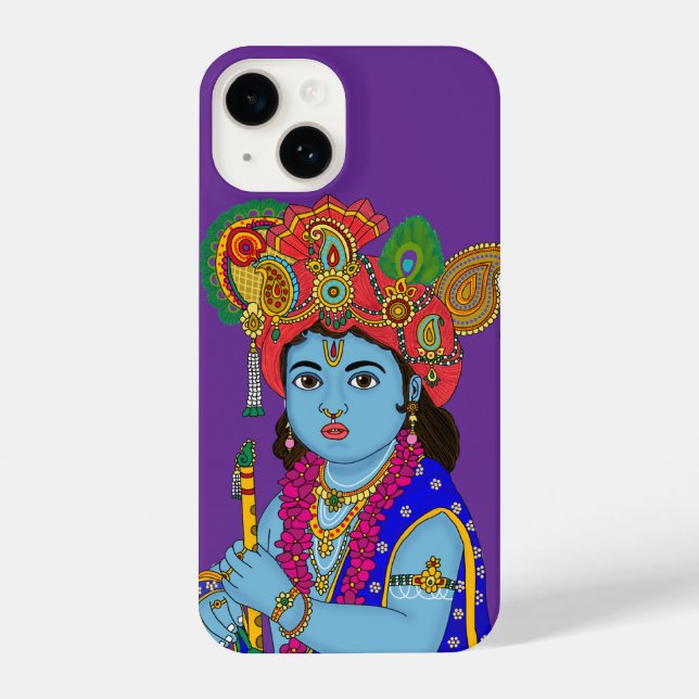 Child Krishna Phone Cover iPhone 14 Hülle (Rückseite)