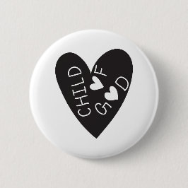 Child of God Black Heart Button
