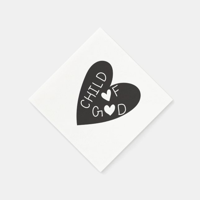 Child of God Black Heart Serviette (Ecke)