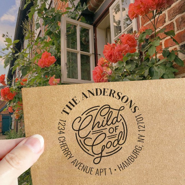 Child Of God Christian Bible Return Address Gummistempel (Von Creator hochgeladen)