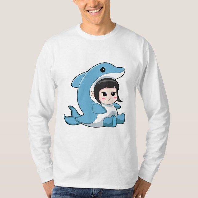 Child with Dolphin Costume T-Shirt (Vorderseite)