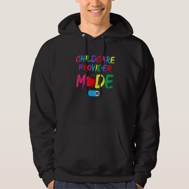 Childcare Provider Squad Mode On  Back To School Hoodie (Vorderseite)