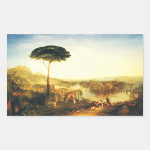 Childe Harolds Pilgerfahrt von Joseph Turner Rechteckiger Aufkleber