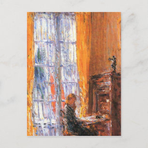 Childe Hassam - Am Schreibtisch Postkarte