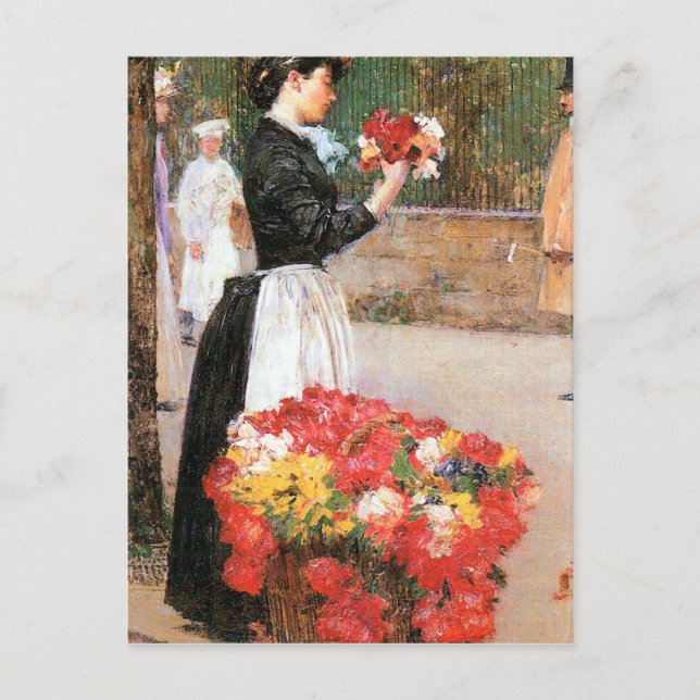 Childe Hassam - Blume Postkarte (Vorderseite)
