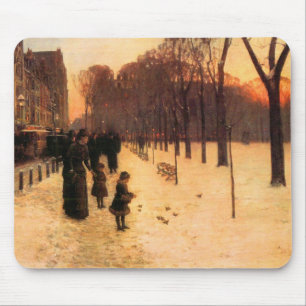 Childe Hassam - Boston in der täglichen Dämmerun Mousepad