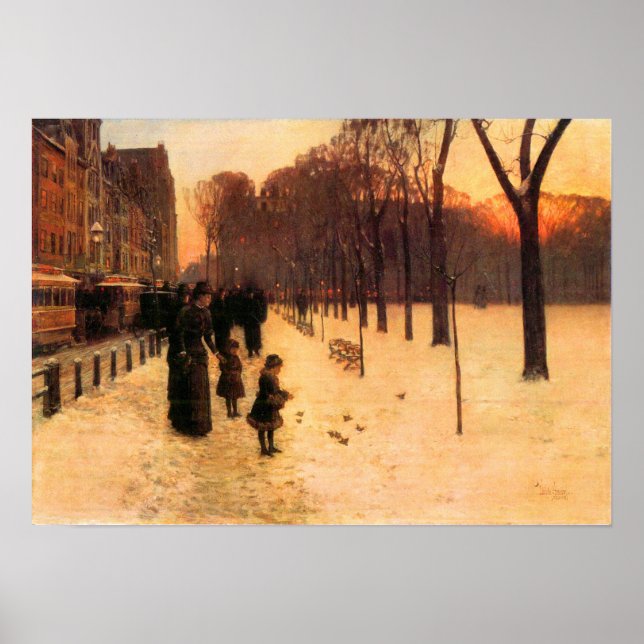 Childe Hassam - Boston in everyday twilight Poster (Vorne)