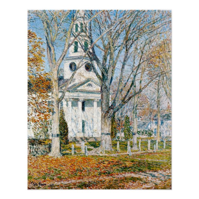 Childe Hassam, Church in Old Lyme, Poster (Vorderseite)