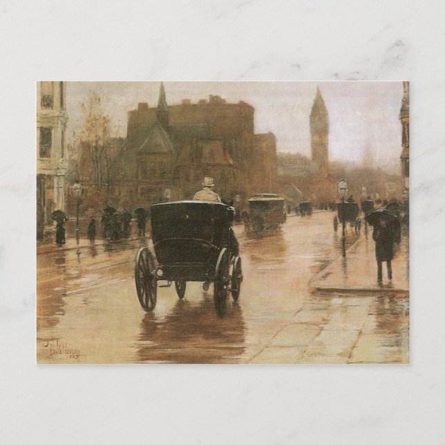 Childe Hassam - Columbus Avenue Postkarte (Vorderseite)