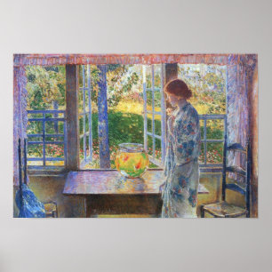 Childe Hassam - Das Goldfish-Fenster Poster