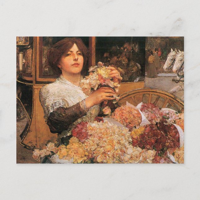 Childe Hassam - Die Rose Girls Postkarte (Vorderseite)