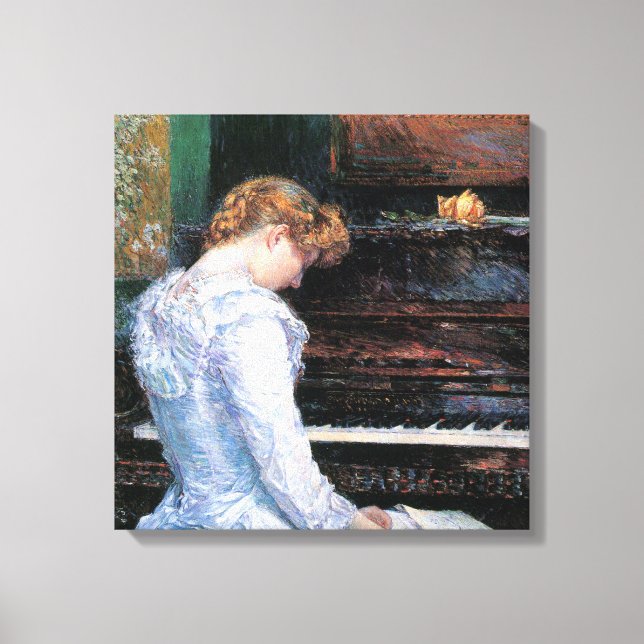 Childe Hassam - Die spanischen Schritte Leinwanddruck (Vorderseite)