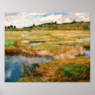 Childe Hassam - die Übereinstimmungs-Wiese Poster