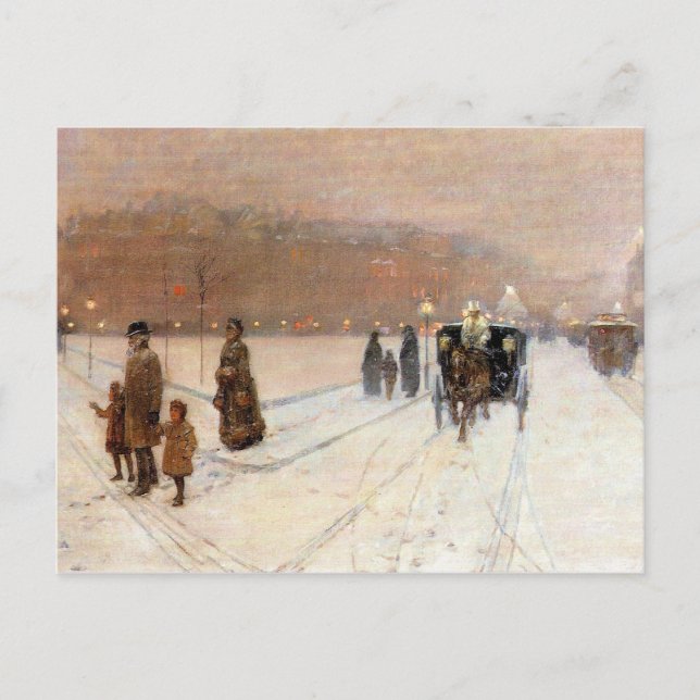 Childe Hassam - Ein urbanes Märchenland Postkarte (Vorderseite)