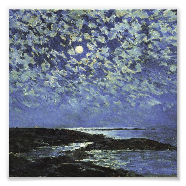 Childe Hassam - Mondlicht, Isle of Shoals Fotodruck (Vorne)