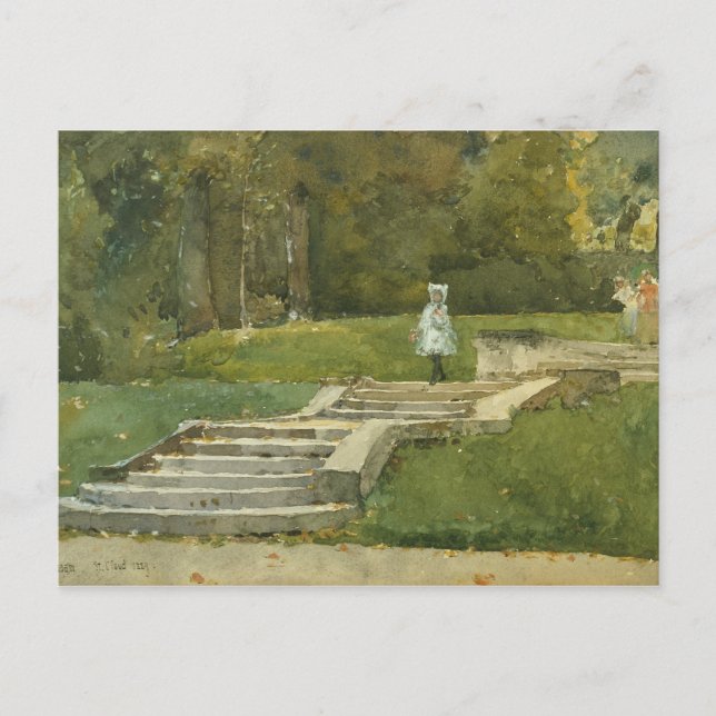 Childe Hassam - Saint-Cloud Postkarte (Vorderseite)