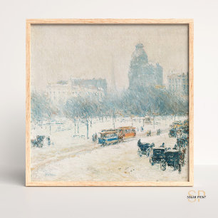 Childe Hassam Winter in Gewerkschaft Square Malere Poster