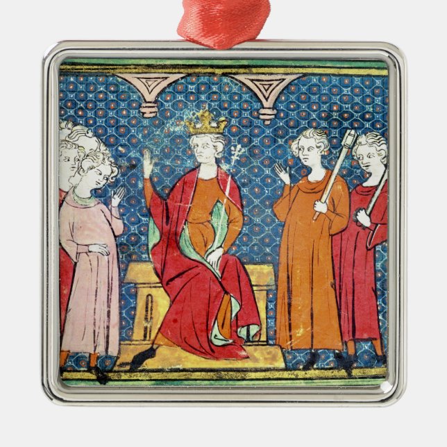 Childeric II, Merovingian König von Austrasia Ornament Aus Metall (Vorne)