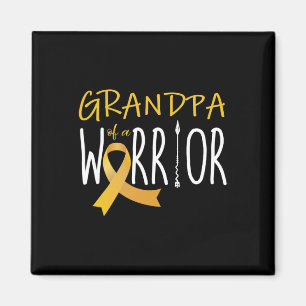 Childhood cancer awareness Grandpa of a warrior Magnet