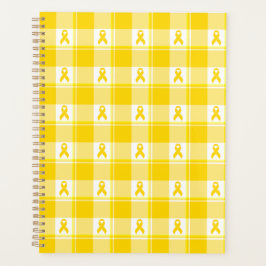 Childhood Cancer Awareness Plaid Gold Ribbon