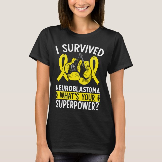 Childhood Cancer Awareness Ribbon Neuroblastoma T-Shirt (Vorderseite)
