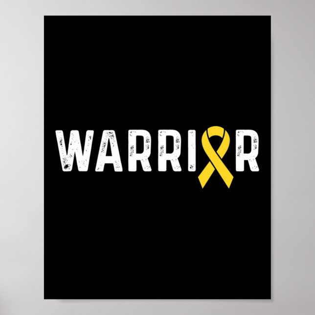 Childhood Cancer Awareness Ribbon Warrior  Poster (Vorne)