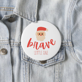 childhood cancer brave Christmas Santa  Button