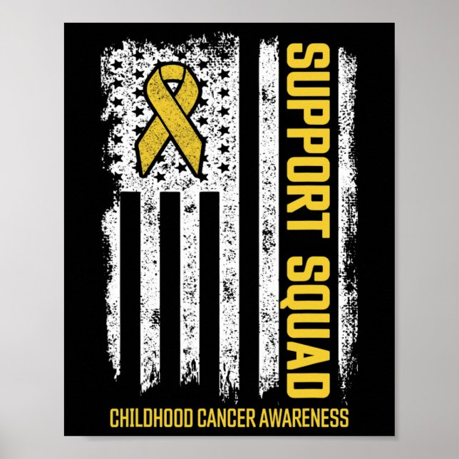 Childhood Cancer Support Squad Childhood Cancer Aw Poster (Vorne)