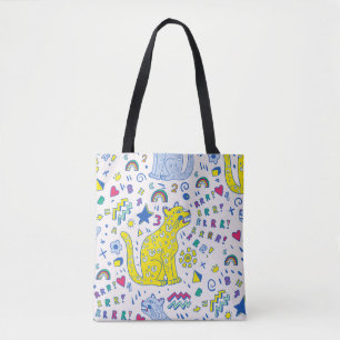 Childisch-Tiger und Regenbogenmuster Tasche