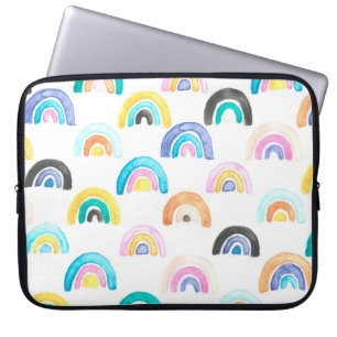 Childischer Regenbogen, Wasserfarbe Kindermuster. Laptopschutzhülle