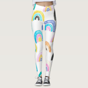 Childischer Regenbogen, Wasserfarbe Kindermuster. Leggings