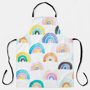Childischer Regenbogen, Wasserfarbe Kindermuster. Schürze
