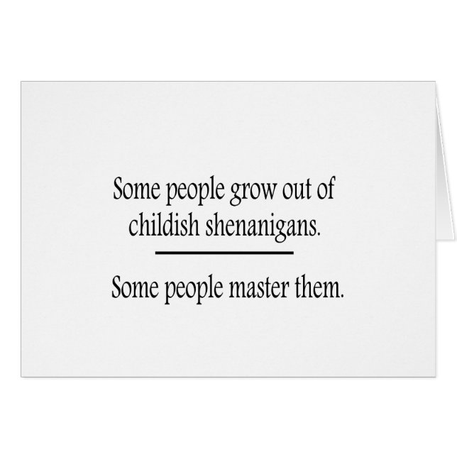 Childish Shenanigans (Vorderseite (Horizontal))