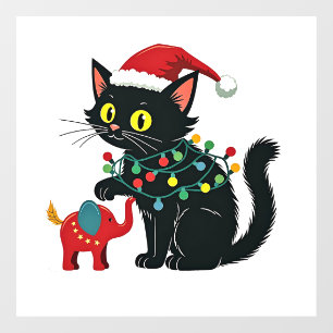 Childless Cat Lady Christmas Kamala Trump Fensteraufkleber