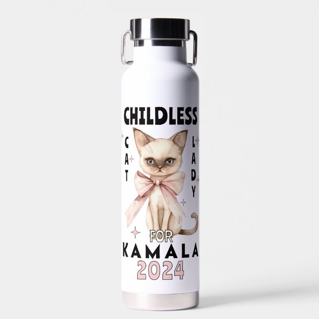 Childless Cat Lady for Kamala Trinkflasche (Vorne)