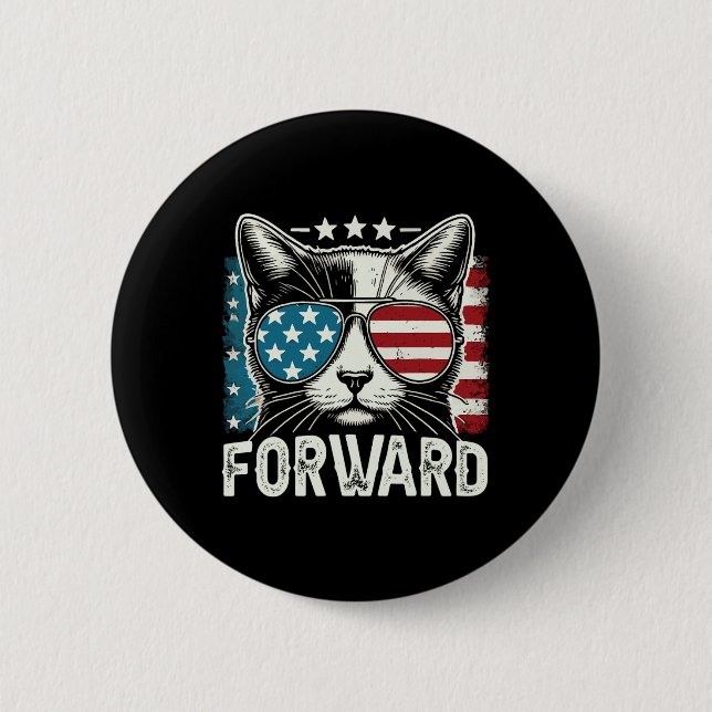 Childless Cat Lady Kamala Harris Forward 2024 Elec Button (Vorderseite)