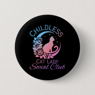 Childless Cat Lady Social Club Meme Katze Kamala Button