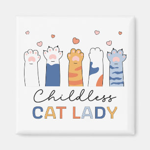 Childless Cat Lady Voting Kamala Harris Präsident Magnet