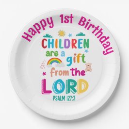 "Children Are a Gift from the Lord" Custom Pappteller