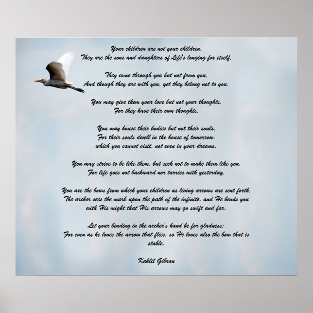 Children by Kahlil Gibran Poster (Vorne)