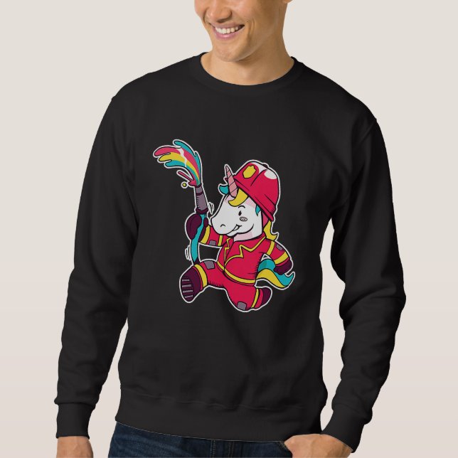 Children  Cute Firefighters Sweatshirt (Vorderseite)
