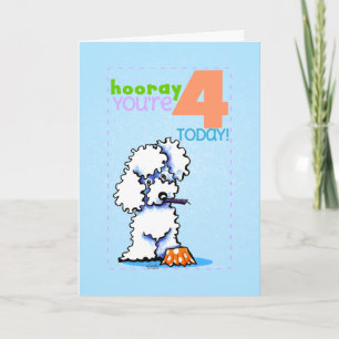 Children Kids Happy Birthday Age 4 Karte