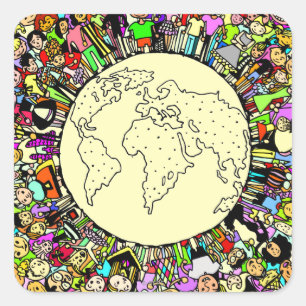 Children of the World Quadratischer Aufkleber