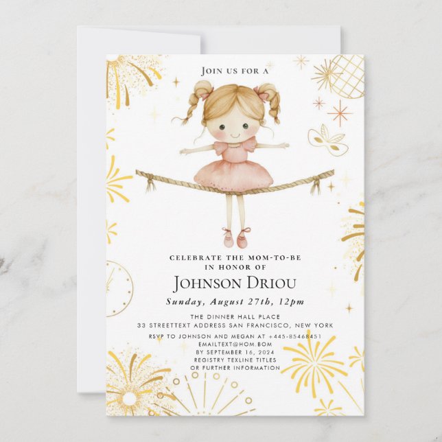 Children Playing on a Rope Kids Party Invitation (Devant)