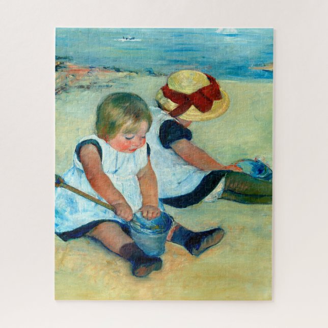 Children Playing on the Beach by Mary Cassatt (Vertikal)