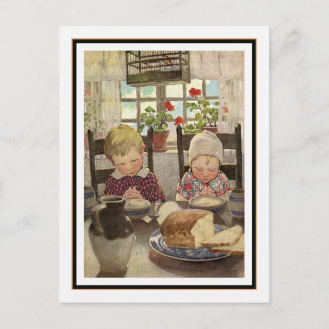 Children Sprichwort Grace von Jessie Willcox Smith Postkarte (Vorderseite)
